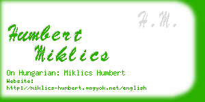 humbert miklics business card